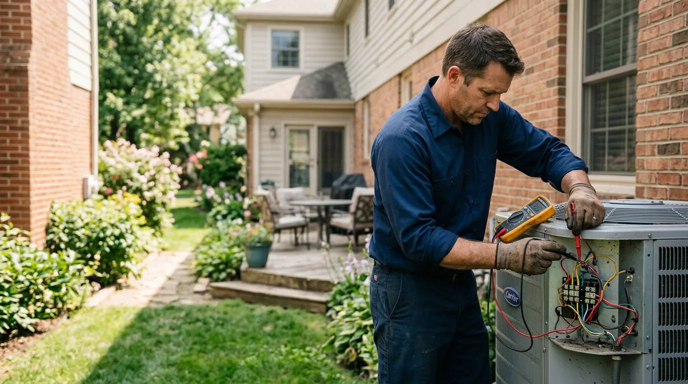 HVAC technician working near Centerville, IN